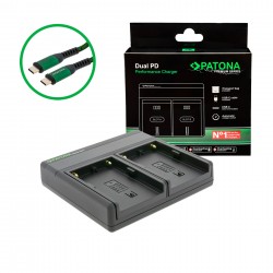 PATONA 1800 Premium Dual PD Performance charger for Sony BP-U60 incl. USB-C input/output