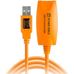 Tether Tools CU1917 TetherPro USB 2.0 Active Extension Cable (5m, Orange)