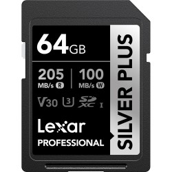 Lexar 64 GB Professional SILVER PLUS UHS-I SDXC Memory Card