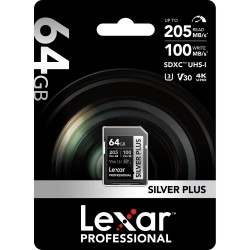 Lexar 64 GB Professional SILVER PLUS UHS-I SDXC Memory Card