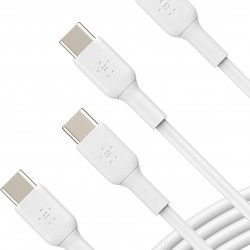 Belkin USB-C - USB-C Kablosu 1m USB-C Hızlı Şarj Kablosu - Beyaz 2'li