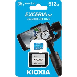 Kioxia 512 GB Exceria G2 Class 10 UHS-I U3 V30 Micro SD Kart
