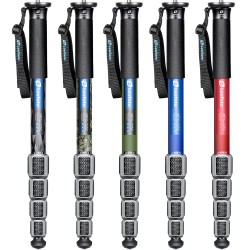 Leofoto MPQ-325C Suya Dayanıklı Premium Karbon Fiber Monopod Kırmızı
