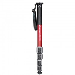 Leofoto MPQ-325C Suya Dayanıklı Premium Karbon Fiber Monopod Kırmızı