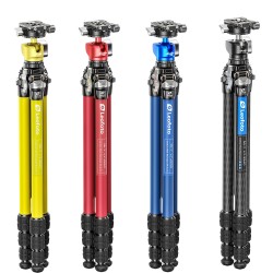 Leofoto LY-224C+LH-25 Y Şekilli Orta Sütun Tasarımlı Tripod Kırmızı