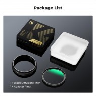 K&F Concept Fuji X100, X100F, X100S, X100T, X100V, X100VI Nano X MC Black Mist 1/4 Filter (Black)