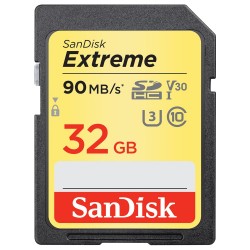 Sandisk 32 GB Extreme SDXC V30 UHS-I U3 Class 10 Kart 90 mb/s