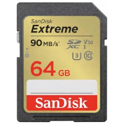 Sandisk 64 GB Extreme SDXC V30 UHS-I U3 Class 10 Kart 90 mb/s