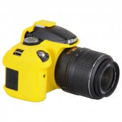 EasyCover Silikon Kılıf (Nikon D3200 Sarı)