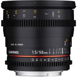 Samyang 50mm T1.5 Full Frame AS UMC VDSLR II Cine Lens (Sony E)
