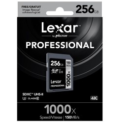 Lexar 256 GB SDXC Class 10 Kart 1000x 150 mb/s