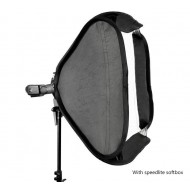 Godox Kafa Flaşı için 50x50 Katlanabilir Softbox + Flaş Tutucu