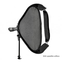 Godox Kafa Flaşı için 50x50 Katlanabilir Softbox + Flaş Tutucu
