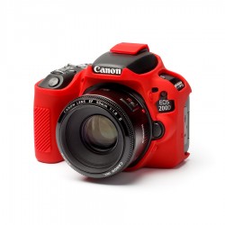 EasyCover Silikon Kılıf (Canon EOS 200D Kırmızı)