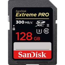 Sandisk 128 GB Extreme Pro SDXC C10 UHS-II U3 2000x 300 mb/s
