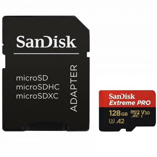 Sandisk 128 GB Extreme PRO MicroSDXC UHS-1 A2 170MB/s SDSQXCY-128G-GN6MA