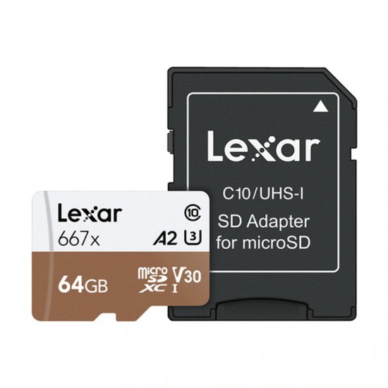 Lexar 64 GB Pro 667X microSDXC UHS-I A2 V30