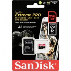 Sandisk 256 GB Extreme PRO MicroSDXC UHS-1 A2 170MB/s 