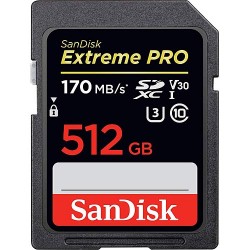 Sandisk 512 GB Extreme Pro SDXC Class 10 V30 U3 Kart 170 mb/s