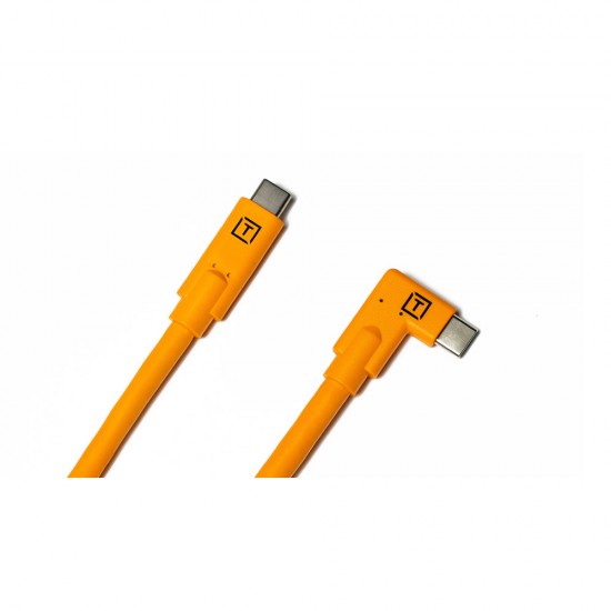 Tether Tools CUC15RT-ORG TetherPro USB-C to USB-C Right Angle (Orange)