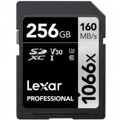 Lexar 256 GB SDXC U3 V30 UHS-I C10 Kart 1066x 160 mb/s