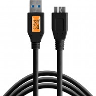 Tether Tools CU5404-BLK TetherPro USB 3.0 Male Type-A to USB 3.0 Micro-B Cable 30cm