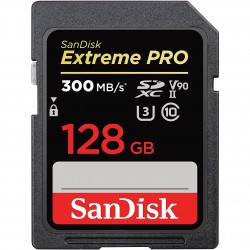 Sandisk 128 GB Extreme Pro SDXC V90 C10 UHS-II U3 2000x 300 mb/s 