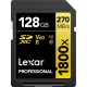Lexar 128 GB SDXC U3 V60 UHS-II C10 Kart 1800x 270 mb/s