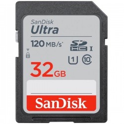 Sandisk 32 GB Ultra SDHC C10 UHS-I U1 800x 120 mb/s 