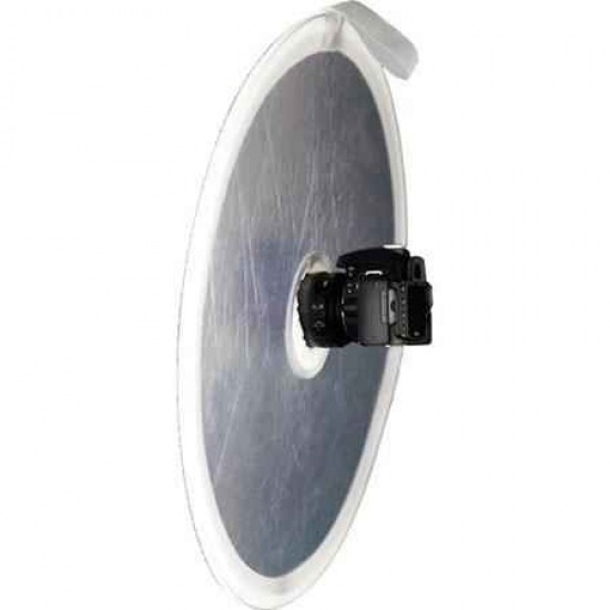 Interfit STR122 Silver/White 55cm (22 inch) reflector on camera lens largely