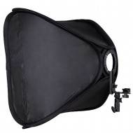 Fotga Kafa Flaşı için 40x40 Katlanabilir Softbox + Flaş Tutucu