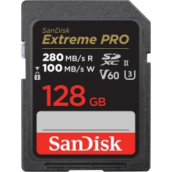 Sandisk 128 GB Extreme Pro SDXC UHS-II U3 V60 280 mb/s 
