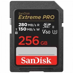 Sandisk 256 GB Extreme Pro SDXC UHS-II U3 V60 280 mb/s 