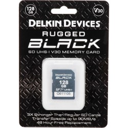 Delkin Devices 128GB BLACK UHS-I V30 SDXC Memory Card 90 mb/s Delkin Devices 128GB BLACK UHS-I V30 SDXC Memory Card 90 mb/s