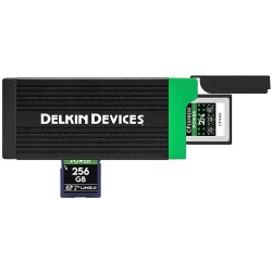 Delkin Devices USB 3.2 CFexpress™ Type B & SD UHS-II Memory Card Reader Delkin Devices USB 3.2 CFexpress™ Type B & SD UHS-II Memory Card Reader