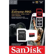 Sandisk 256 GB Extreme PRO MicroSDXC UHS-1 A2 200MB/s 