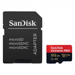 Sandisk 512 GB Extreme Pro MicroSDXC UHS-1 U3 A2 V30 170MB/s 